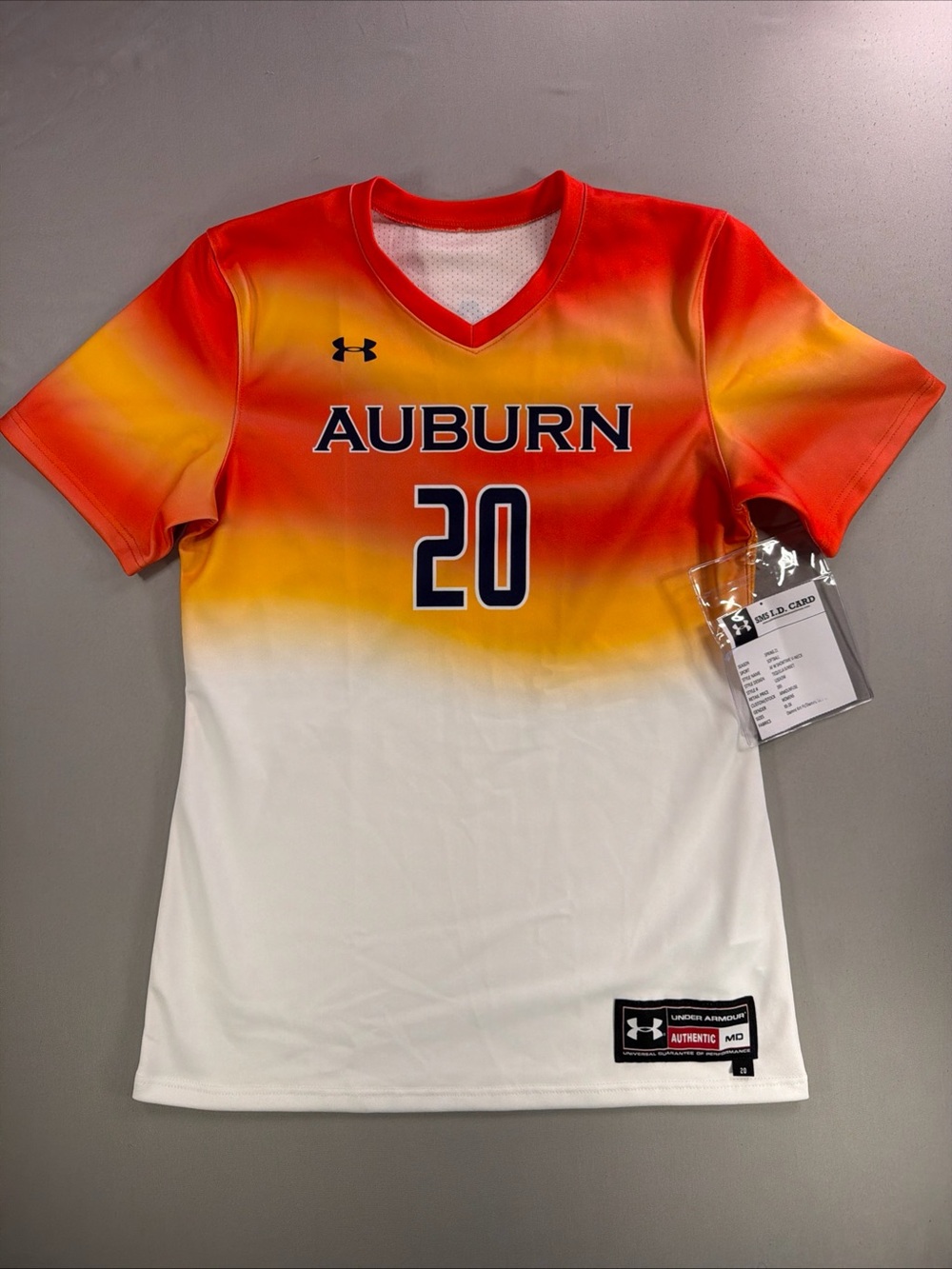 Under Armour Orange to Yellow Fade Auburn Jersey Top - #20